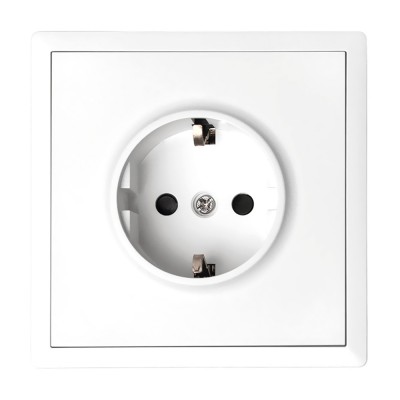 Πρίζα Σούκο 16Α /250V Λευκό Ματ LineMe Gena 50-00613-31