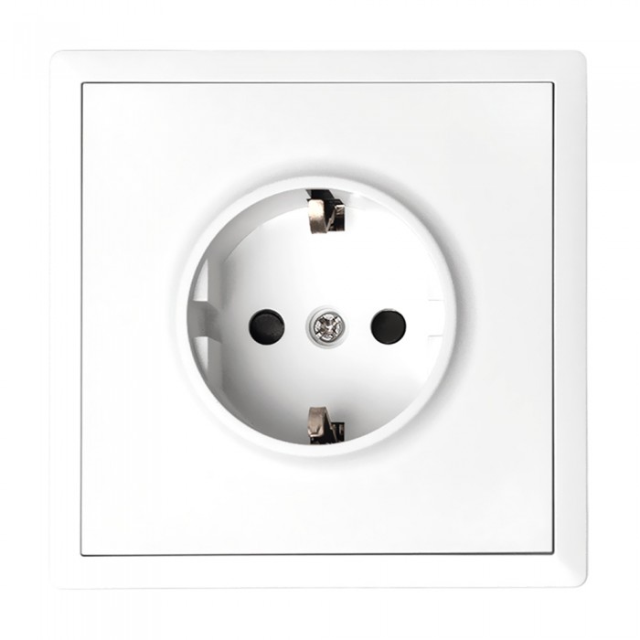 Πρίζα Σούκο 16Α /250V Λευκό Ματ LineMe Gena 50-00613-31