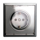 Πρίζα Σούκο με Καπάκι 16Α /250V Ανθρακί Ματ LineMe Gena 50-00614-19