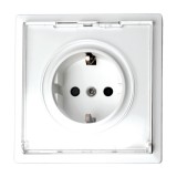 Πρίζα Σούκο με Καπάκι 16Α /250V Λευκό Ματ LineMe Gena 50-00614-31