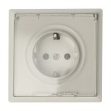 Πρίζα Σούκο με Καπάκι 16Α /250V Γκρι Ανοιχτό LineMe Gena 50-00614-32