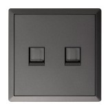 Πρίζα  Τηλεφώνου & Data RJ45 CAT6 Ανθρακί Ματ LineMe Gena 50-00620-19