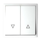 Μπουτόν  Ρολών 10A/250V Λευκό Ματ LineMe Gena 50-00636-31