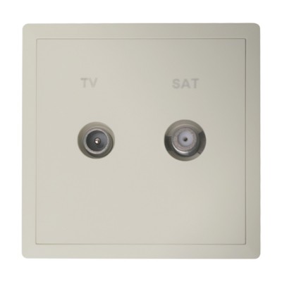 Πρίζα TV-SAT Τερματική 1DB Γκρι Ανοιχτό LineMe Gena 50-00638-32