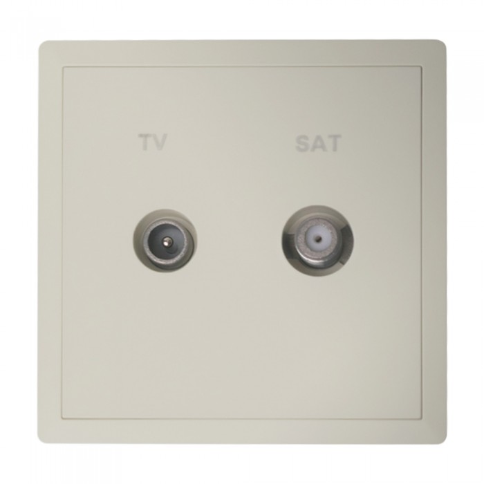Πρίζα TV-SAT Τερματική 1DB Γκρι Ανοιχτό LineMe Gena 50-00638-32