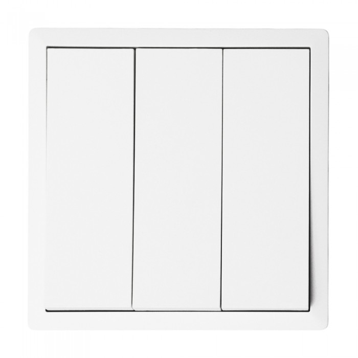 Διακόπτης Τριπλός Απλός 10A/250V Λευκό Ματ LineMe Gena 50-00648-31