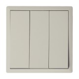 Διακόπτης  Τριπλός Απλός 10A/250V Γκρι Ανοιχτό LineMe Gena 50-00648-32