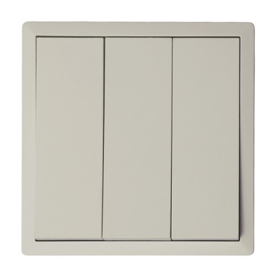 Διακόπτης  Τριπλός Απλός 10A/250V Γκρι Ανοιχτό LineMe Gena 50-00648-32