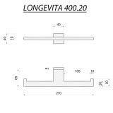 Χαρτοθήκη διπλή μπάνιου 27x4x4 LONGEVITA 400.20B Black Mat