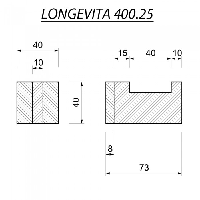 Μονό Άγκιστρο μπάνιου 7.3x4x4 LONGEVITA 400.25C Χρώμιο