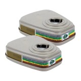 Σετ Φίλτρα ABEK1P3R με Καπάκια, Χημικών Για Μάσκα Προσώπου (FR-2511/FR-7511/FR-3500) 2 Τεμ Maestro G25K 460061