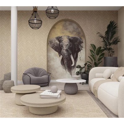 Φωτοταπετσαρία Τοίχου 1.59x2.70m MARBURG TRAVERTINO Grey, Beige 33098