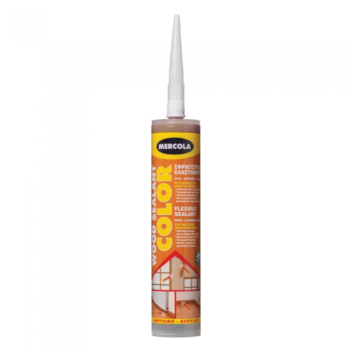Σιλικόνη Ακρυλική Ξύλου 280ml ΚΑΡΥΔΙΑ Mercola COLOR WOOD SEALANT 04054
