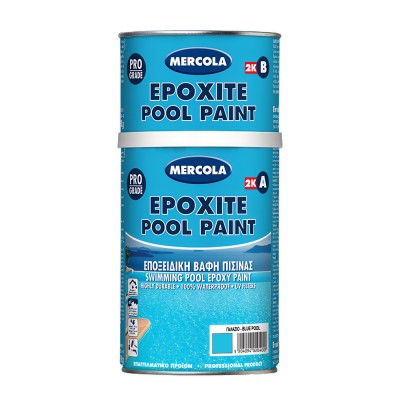Εποξειδικό Χρώμα Πισίνας 2 Συστατικών 1kg Γαλάζιο Mercola EPOXITE POOL PAINT 2K 2040