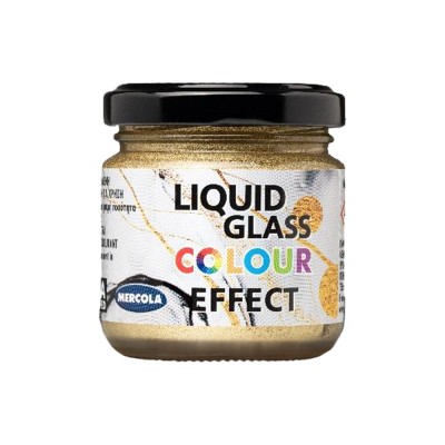 Χρωστική Μεταλλικού Εφέ για Χρωματισμό Υγρού Γυαλιού LIQUID GLASS σε Πάστα 30ml ΧΡΥΣΟ Mercola COLOUR METALLIC EFFECT 3562