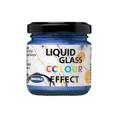 Χρωστική Μεταλλικού Εφέ για Χρωματισμό Υγρού Γυαλιού LIQUID GLASS σε Πάστα 30ml ΜΠΛΕ Mercola COLOUR METALLIC EFFECT 3565