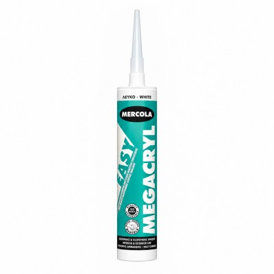 Ελαστομερής Ακρυλική Μαστίχη Σφράγισης 280ml Λευκή Mercola Megacryl Easy 04115