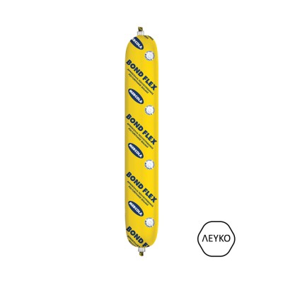 Μαστίχη Πολυουρεθάνης Σφράγισης & Συγκόλλησης Επαγγελματική Πολλαπλών χρήσεων σε Σαλάμι 600ml Λευκή Mercola BONDFLEX 360 PRO+ 4243