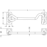 Γάντζος Ανοξείδωτος 60mm Inox Metalor 040-8006
