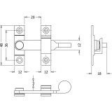 Ασφάλεια Ίσια Ορειχάλκινη Ματ Νίκελ Metalor 057-8001