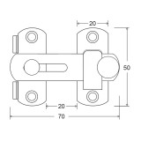Ασφάλεια Ίσια Ανοξείδωτη Inox Ματ Metalor 057-ST01
