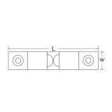 Στοπ Μπίλιας Ορειχάλκινο 50mm Χρυσό ΝΤ Metalor 060-50S50