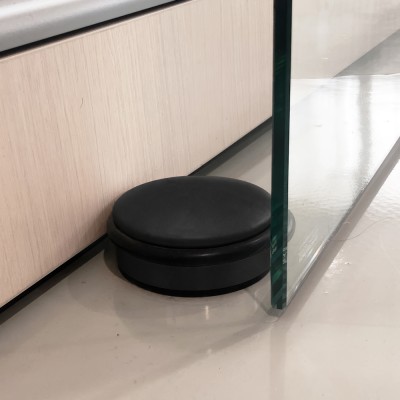 Στοπ Πόρτας Δαπέδου Ανοξείδωτο Ø95 Μαύρο Metalor 061-BS95