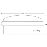 Στοπ Πόρτας Δαπέδου Ανοξείδωτο Ø95 Inox Ματ Metalor 061-SS95