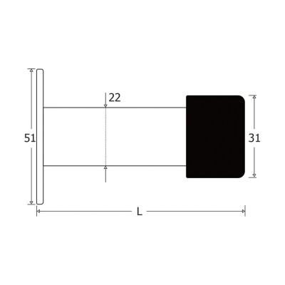Στοπ Τοίχου- Δαπέδου με Λάστιχο 50mm Inox Ματ Metalor 061-ST50