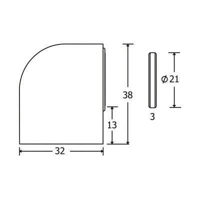Μαγνητικό Στοπ Δαπέδου Λευκό Metalor 064-W001