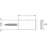Μαγνητικό Στοπ Τοίχου Ανοξείδωτο 40mm Μαύρο Metalor 067-B040