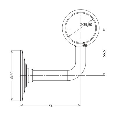 Στήριγμα Σωλήνα Ø35 Ορειχάλκινο Χρυσό Metalor 076-1001
