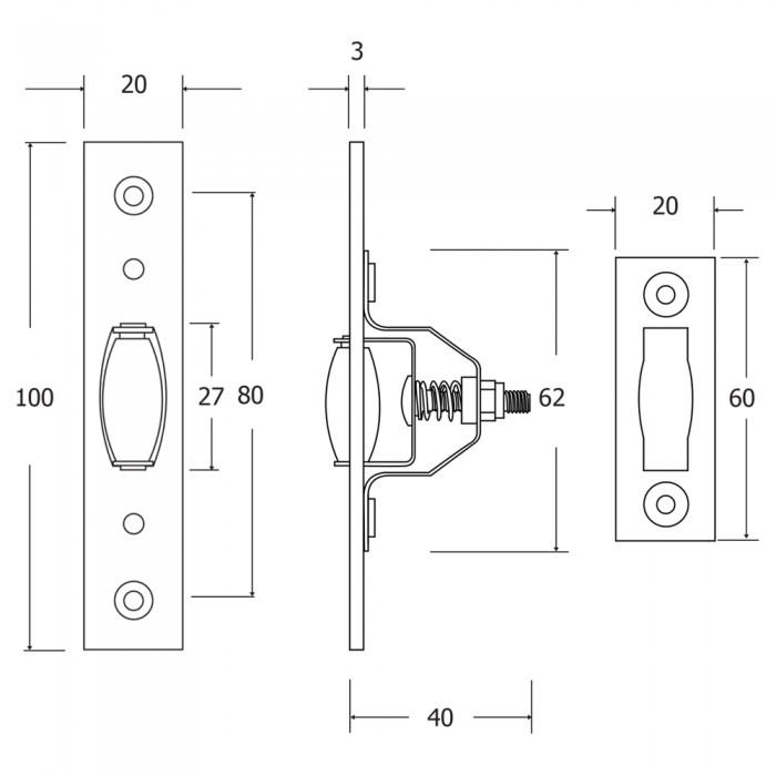 Σούστα Πόρτας με Βαρελάκι Ορειχάλκινη Ματ Χρυσό Metalor 079-3010