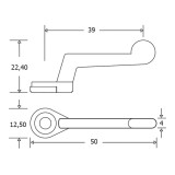 Μανταλάκι Γονατιάς ZAMAK Ματ Νίκελ Metalor 095-8001