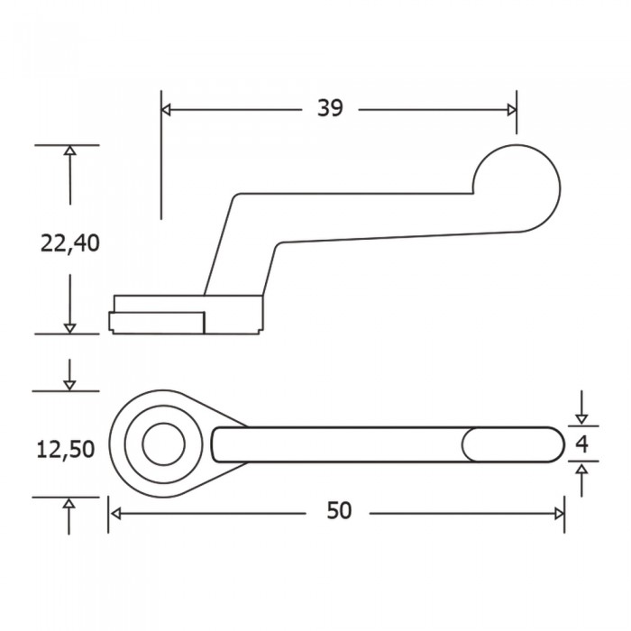 Μανταλάκι Γονατιάς ZAMAK Ματ Νίκελ Metalor 095-8001