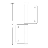 Πορταδέλα Ανοξείδωτη 120mm Μαύρο Metalor 200-BS12
