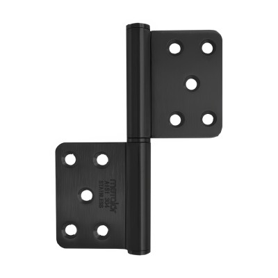 Μεντεσές Αμφίπλευρος Ανοξείδωτος Ø13x122x93mm Μαύρο Metalor 220-B012