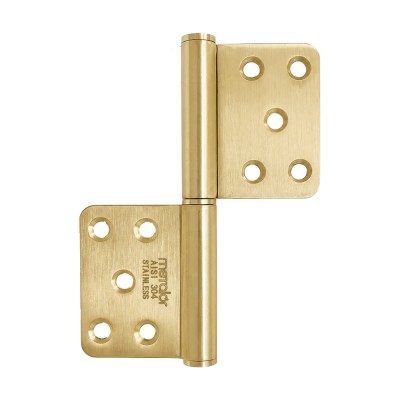Μεντεσές Αμφίπλευρος Ανοξείδωτος Ø13x122x93mm Χρυσό Metalor 220-G012