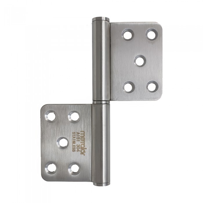 Μεντεσές Αμφίπλευρος Ανοξείδωτος Ø13x122x93mm Inox Ματ Metalor 220-S012