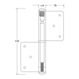 Πορταδέλα Μπίλιας Ορειχάλκινη 120x86mm Ματ Χρυσό Metalor 250-3012