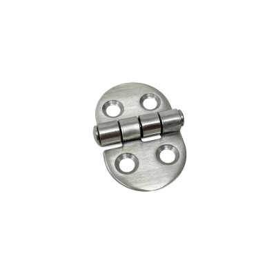 Μεντεσές Πλάκα Οβάλ Ανοξείδωτος 47x30mm Inox Ματ Metalor 302-SM4730