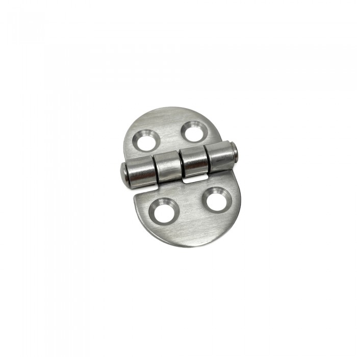 Μεντεσές Πλάκα Οβάλ Ανοξείδωτος 47x30mm Inox Ματ Metalor 302-SM4730