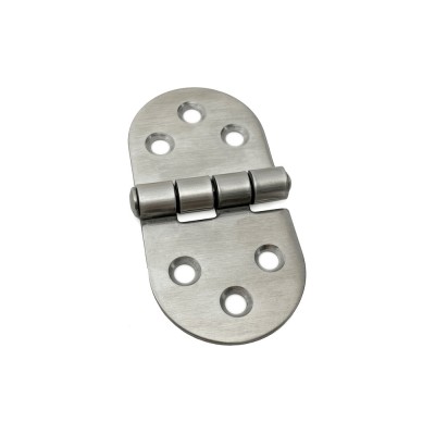 Μεντεσές Πλάκα Οβάλ Ανοξείδωτος 76x40mm Inox Ματ Metalor 302-SM7640
