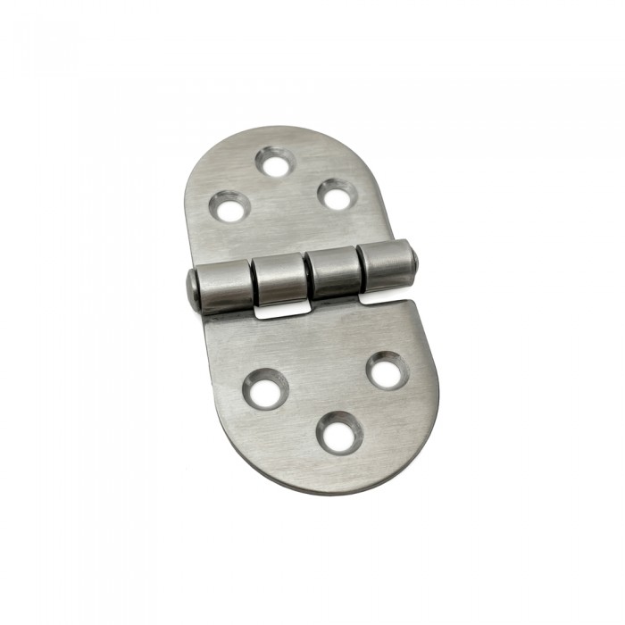 Μεντεσές Πλάκα Οβάλ Ανοξείδωτος 76x40mm Inox Ματ Metalor 302-SM7640