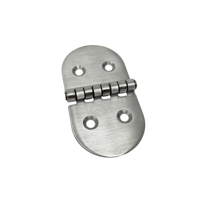 Μεντεσές Πλάκα Οβάλ Ανοξείδωτος 80x40mm Inox Ματ Metalor 302-SM8040