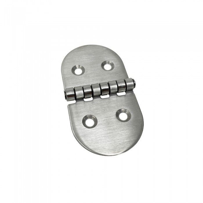Μεντεσές Πλάκα Οβάλ Ανοξείδωτος 80x40mm Inox Ματ Metalor 302-SM8040