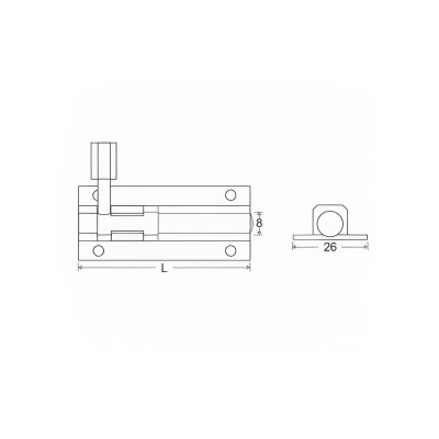 Σύρτης Αλουμινίου 40mm Ματ Νίκελ Metalor 501-AN04