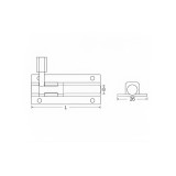 Σύρτης Αλουμινίου 80mm Ματ Νίκελ Metalor 501-AN08