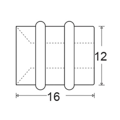 Στήριγμα Ραφιού Αλουμινίου Ø12 x 16mm Αλουμίνιο Metalor 900-8000