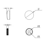 Τάπα Βίδας Στρόγγυλη Ορειχάλκινη Ø18mm Νίκελ Metalor 901-4004